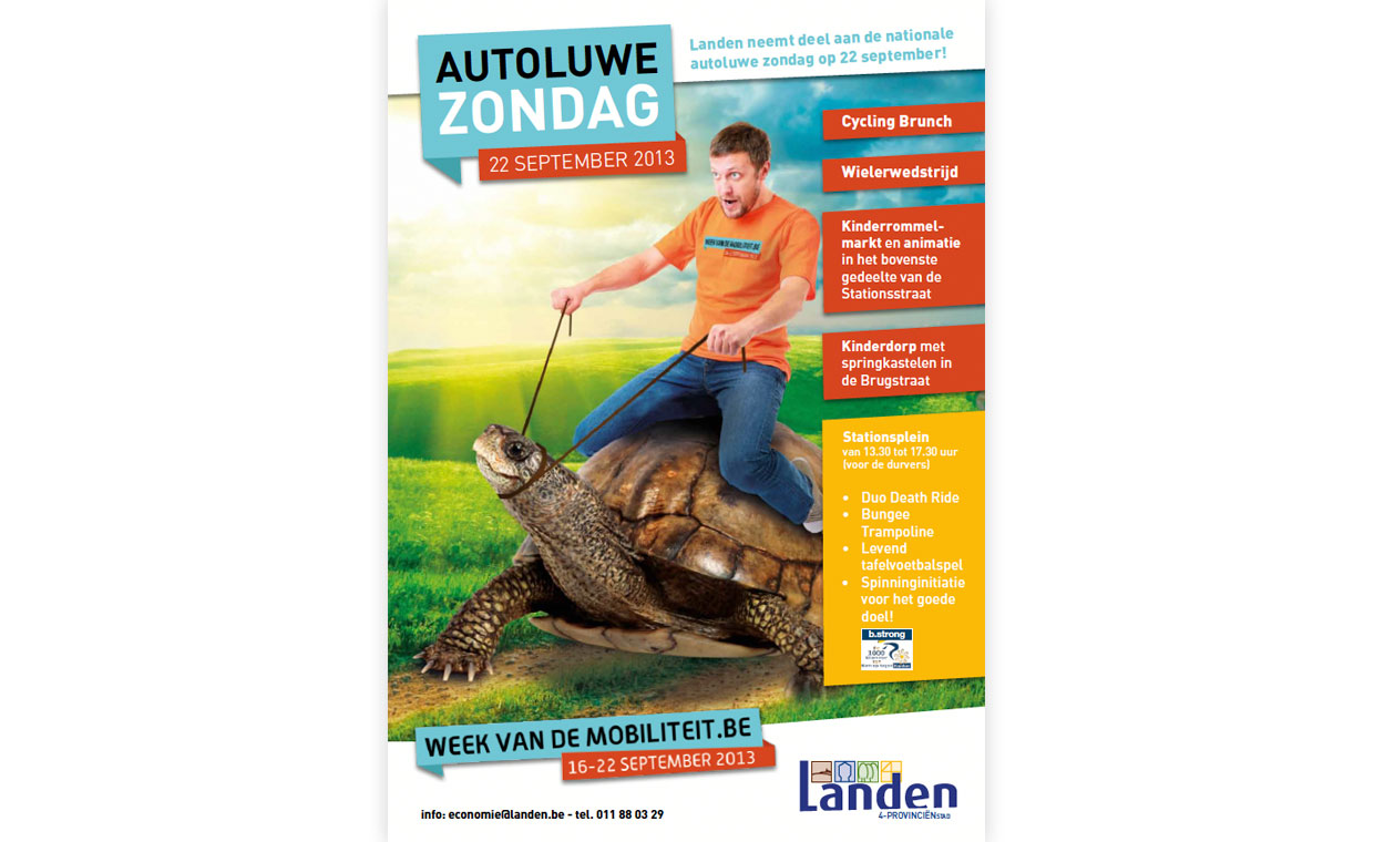 Concept, creatie & productie advertentie Autoluwe Zondag Landen