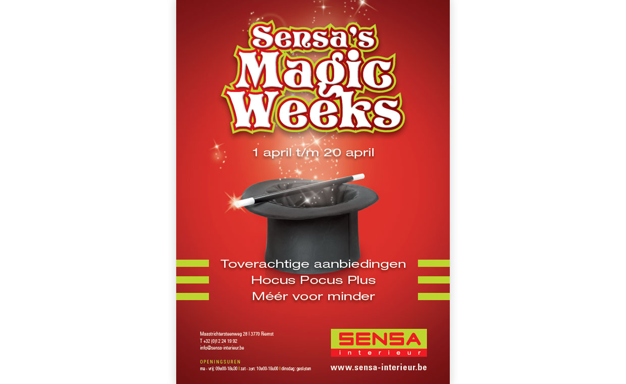 Concept, creatie & productie advertentie Sensa