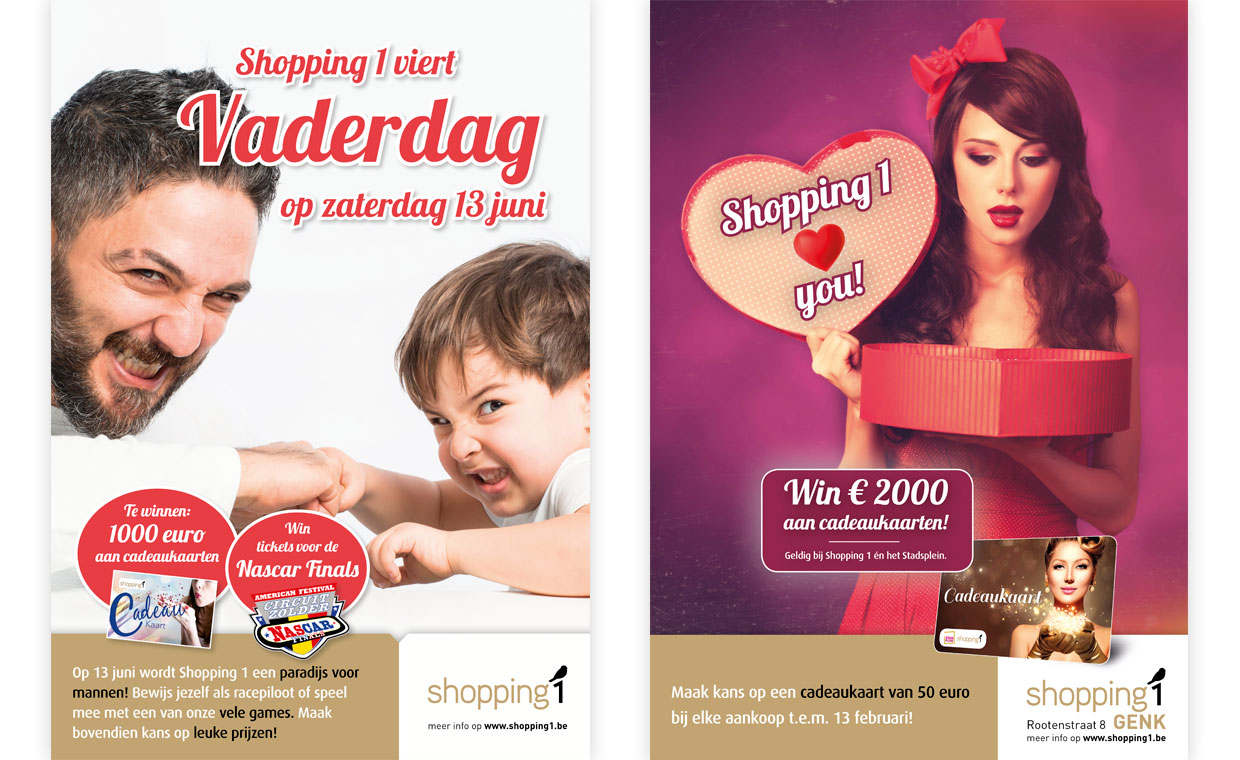 Creatie thema-affiches Shopping 1 - Genk