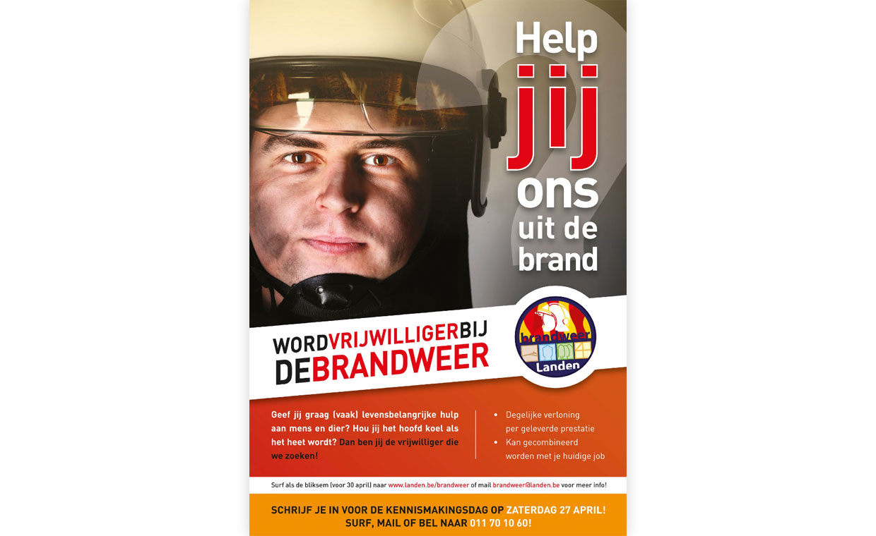 Concept, creatie & productie wervingscampagne Brandweer Landen