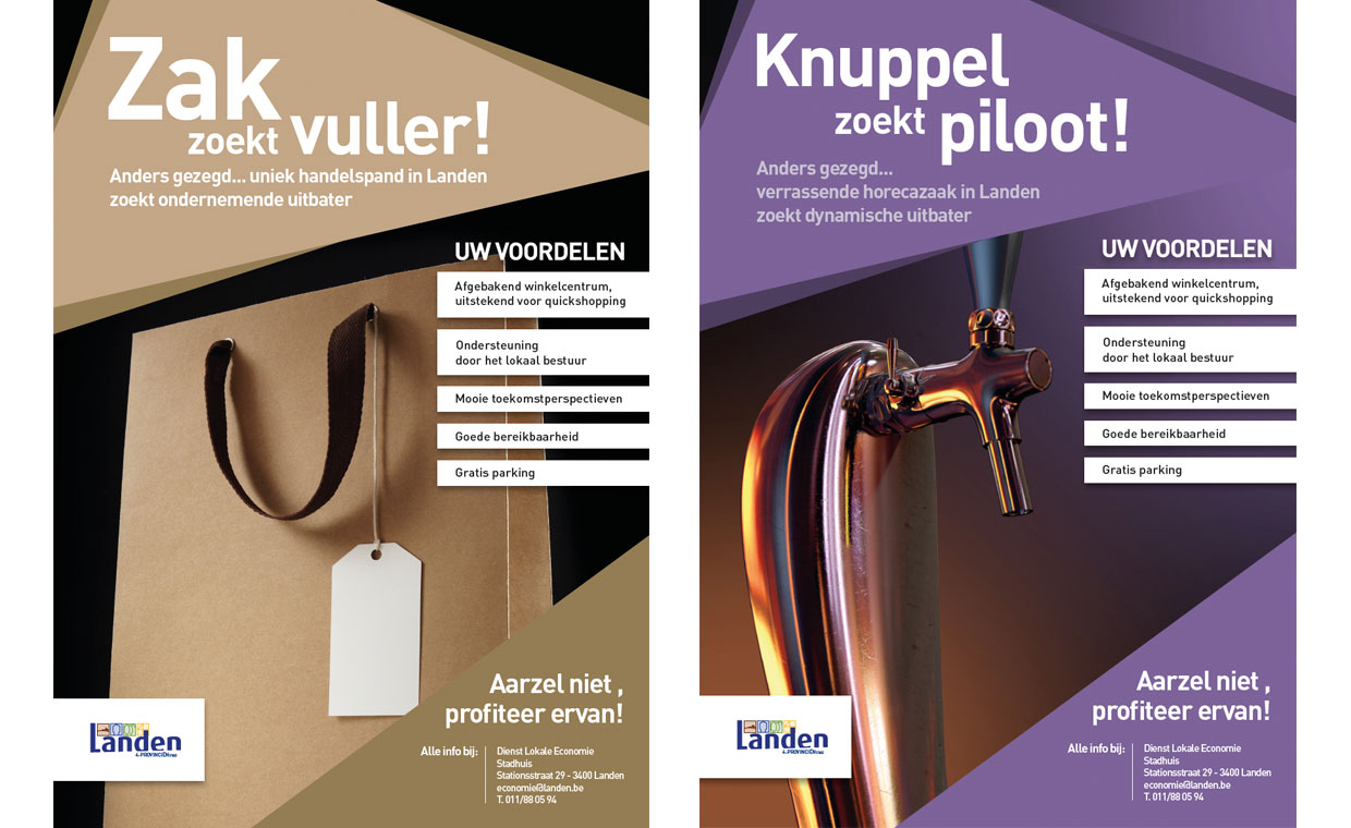 Concept & creatie campagne lokale economie Stad Landen