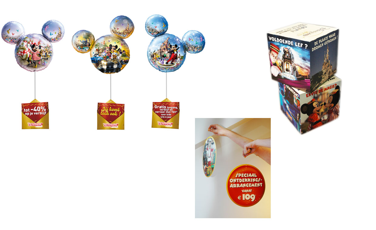 Concept, creatie & productie displays Eurodisney