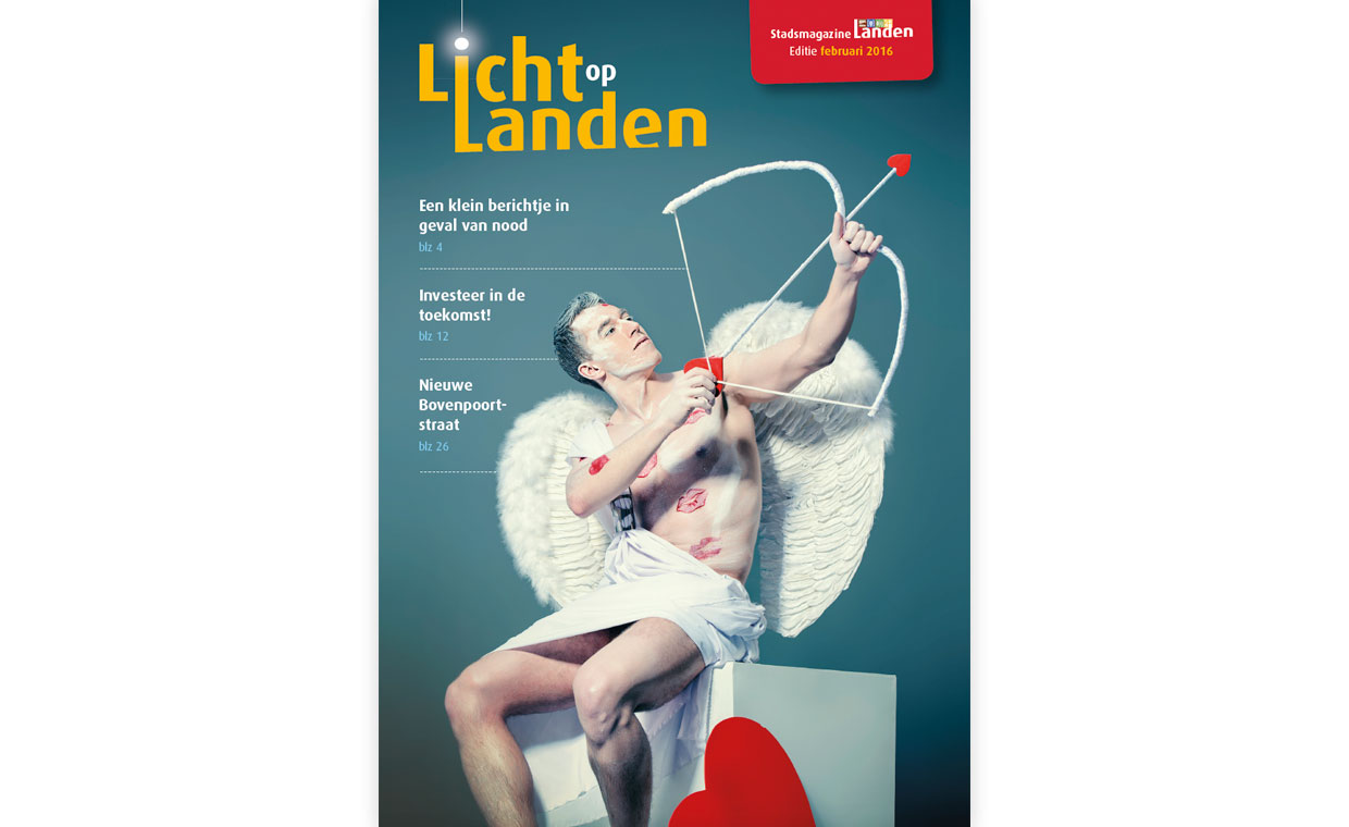 Creatie en productie stadsmagazine 'Licht op Landen'